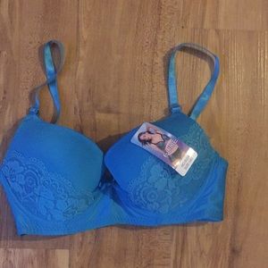 NWT blue lace bra